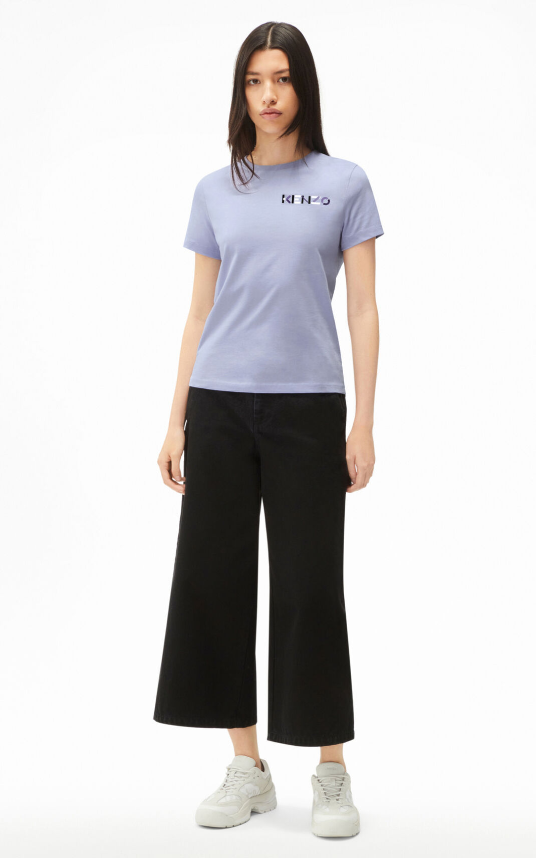 T Shirt Kenzo Femme The Hiver Capsule logo Bleu Clair PSTMO-0498